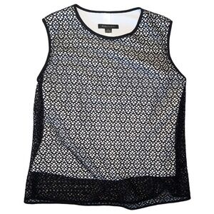 Periphery Sz 6 Canadian Designer Black White Layered Tank Top Modern Summer